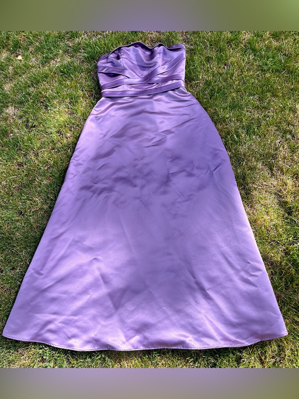 Bill Levkoff Strapless Lavender Satin Gown Homecoming/Prom